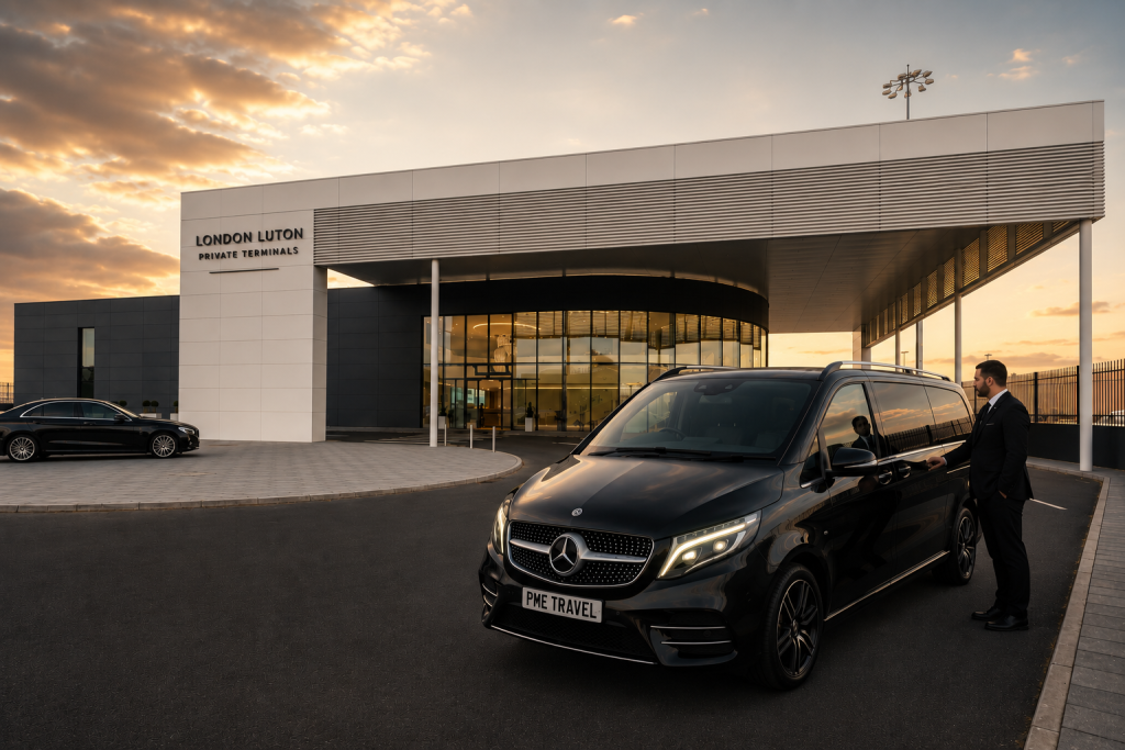 Private Jet Chauffeur Service London luton private terminal